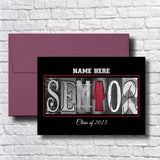 Personalized White Senior Graduation Card Class of 2023