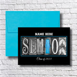 Personalized White Senior Graduation Card Class of 2023