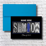 Personalized White Senior Graduation Card Class of 2023
