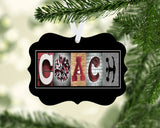 Cheerleading Coach Ornament Metal