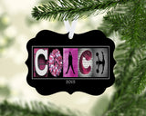 Competitive Cheer Coach Ornament Metal