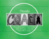 Wrestling Coach Mat with Quote Red/Gold