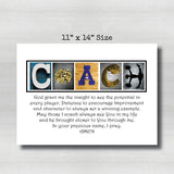 CheerLeader Coach Bible Verse Coach-Blue