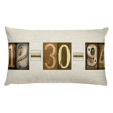date art pillow