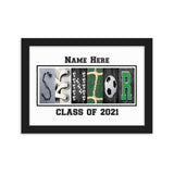 Senior Soccer Letter Art
