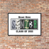 Senior Soccer Letter Art