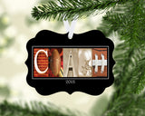 Football Coach Ornament Metal