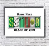 Senior Tennis Letter Art