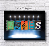 Magnet Theater Name Sign, Drama Club Gift, Stage Crew Gift,