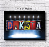 Magnet Theater Name Sign, Drama Club Gift, Stage Crew Gift,