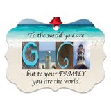 GIGI Beach Letter Art Metal Ornament