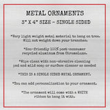 GIGI Beach Letter Art Metal Ornament