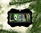 Soccer Name Letter Art Name Ornament Metal