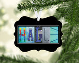 Swimming Letter Art Name Ornament Metal