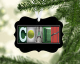 Tennis Coach Ornament Metal