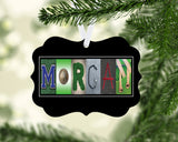 Track Letter Art Name Ornament Metal
