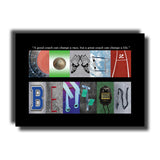 Track Coach Name Letter Art