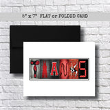 Wrestling Thank You Card - Custom Coach Appreciation Gift With Matte Finish