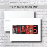 Wrestling Thank You Card - Custom Coach Appreciation Gift With Matte Finish