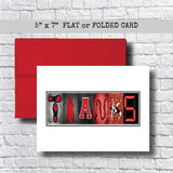 Wrestling Thank You Card - Custom Coach Appreciation Gift With Matte Finish