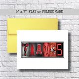 Wrestling Thank You Card - Custom Coach Appreciation Gift With Matte Finish