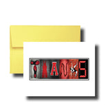 Wrestling Thank You Card - Custom Coach Appreciation Gift With Matte Finish