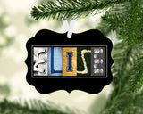 Volleyball Letter Art Name Ornament Metal