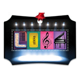 A collage of various images related to the word "LISA", including a ticket, a piano, and a stage.