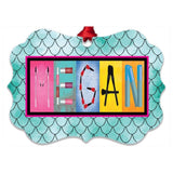 Personalized Makeup Ornament – Custom Name Xmas Decor with Glam Beauty Tools