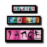 a collage of various silhouetted poses of people, arranged in a visually appealing manner.