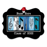 The image is a black and white framed art piece with the text "Name Here" and "Class of 2022" displayed on it.