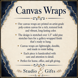 The image is a promotional poster for canvas wraps, featuring text and images that describe the product's features and benefits.