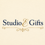a logo for a business called "Studio & Gifts".