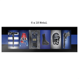 The image is a collage of various police-related items, including a gun, a helmet, a vest, and other equipment, arranged to spell out the word "TASK".