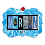 Personalized Swimming Ornament | Custom Swim Keepsake - Senior Swimmer Gift 2026