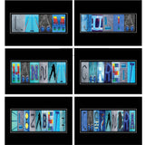 six different images arranged in a grid, each displaying a unique arrangement of various objects or elements. The images are not described individually, and the descriptions provided are not specific and do not include any redundancy or vague wording.