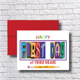 First Day of Third Grade Personalized Card, Congrats, Greeting, Class of 2036, 2025, 2025, New School Year, Beginning, God Daughter Son