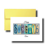 16th Birthday Custom Card, Personalized Greeting Card, Blue Yellow