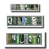 a collage of various soccer-related images, including soccer balls, soccer nets, and soccer cleats, arranged to spell out the name "STELLEN".