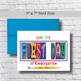 First Day of Kindergarten Personalized Card, Congrats, Greeting, Class of 2036, 2025, 2025, New School Year, Beginning, God Daughter Son