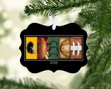 Football coach ornament with 2026 sample date and white ribbon