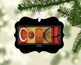 BCO2 personalized coach ornament with 2026 sample date and white ribbon