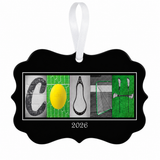 BCO20 personalized coach ornament 2026 with white ribbon