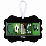 BCO23 personalized coach ornament 2026 with white ribbon