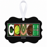 BCO24 personalized coach ornament 2026 with white ribbon