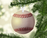 Custom name metal baseball ornament for player coach or team Christmas gift