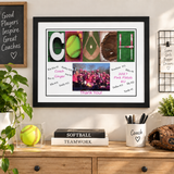Custom Softball Coach Team Photo Print, Personalized End-of-Season Wall Art, Fans Team Gift