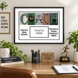 Cross Country Coach Gift, Personalized Team Photo Print, XC Coach Gift, Team Signature Print, End of Season Coach Gift