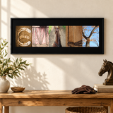 Personalized EMILY horse letter art in an equestrian farmhouse room