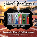 Personalized Track and Field Senior 2027 ornament — Facebook graphic